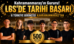 Kahramanmaraş'ta LGS Gururu: 6 Türkiye Birincisinin 5'i Yunus Emre Ortaokulu'ndan
