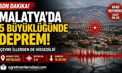 Malatya'da 5 Büyüklüğünde Deprem! Çevre İllerde de Hissedildi