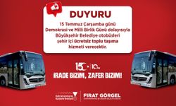 Kahramanmaraş'ta 15 Temmuz'da Belediye Otobüsleri Ücretsiz Olacak