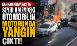 Kahramanmaraş’ta Otomobil Yangını: Motor Kısmından Dumanlar Yükseldi!