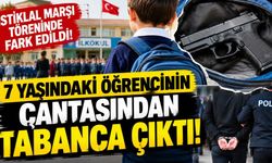 İstiklal Marşı Töreninde Şok Olay! 7 Yaşındaki Öğrencinin Çantasından Tabanca Çıktı