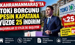 Kahramanmaraş'ta TOKİ borcunu peşin kapatana yüzde 25 indirim: Başvurular 22 Eylül’de başlıyor