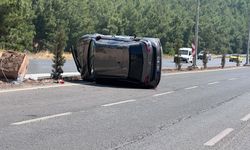 Kahramanmaraş Kuzey Çevre Yolu’nda kaza: Otomobil takla attı!