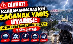 Kahramanmaraş İçin Sağanak Yağış Uyarısı: 27-30 Ekim Tarihlerine Dikkat!