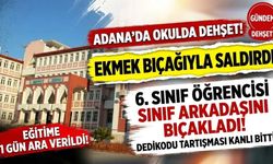 Adana’da bir ortaokulda kız öğrenci arkadaşını bıçakla yaraladı, okul tahliye edildi