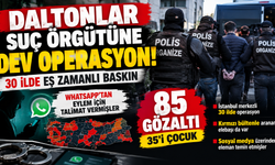 Kahramanmaraş Dahil 30 İlde 'Daltonlar' Operasyonu: 35'i Çocuk 85 Şüpheli Yakalandı!