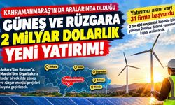 Kahramanmaraş’ın da Aralarında Olduğu 13 İlde Güneş ve Rüzgâra 2 Milyar Dolarlık Yatırım!