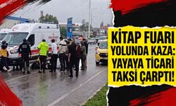 Kahramanmaraş'ta Kitap Fuarı’na Gitmek İsterken Taksi Çarptı!