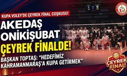 AKEDAŞ Onikişubat Belediyespor Çeyrek Finalde! Başkan Toptaş: Hedefimiz Şehre Kupa Getirmek
