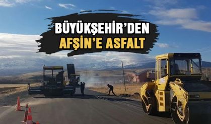 Kahramanmaraş Büyükşehirden Afşin’de asfalt çalışması yapıldı