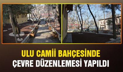 Kahramanmaraş’ta Ulu Camii bahçesinde çevre düzenlemesi yapıldı