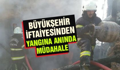 Büyükşehir iftaiyesinden yangına anında müdahale