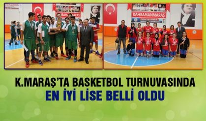 Kahramanmaraş’ta Basketbolda en iyi lise takımı belli oldu