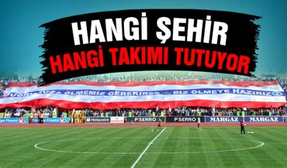 Hangi şehir hangi takımı tutuyor?