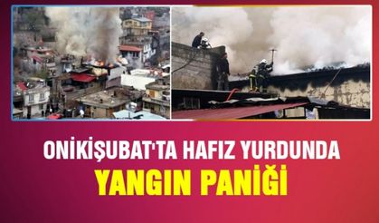 Onikişubat İlçesinde hafız yurdunda yangın çıktı