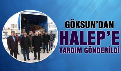 Göksun'dan Halep’e 1 kamyon yardım gönderildi