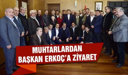 Kahramanmaraşlı mahalle muhtarları Başkan Erkoç'u ziyaret etti