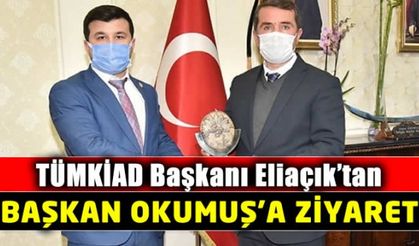 Başkan Eliaçık'tan Türkoğlu Belediye Başkanı Okumuş’a ziyaret