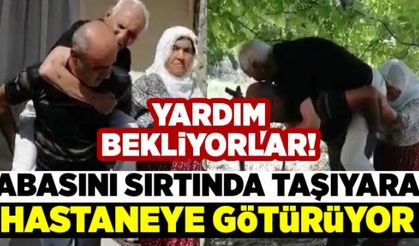 Tunceli'de babasını hastaneye sırtında yaşıyor!