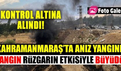 Kahramanmaraş'ta anız yangını itfaiye ekipleri tarafından kontrol altına alındı!