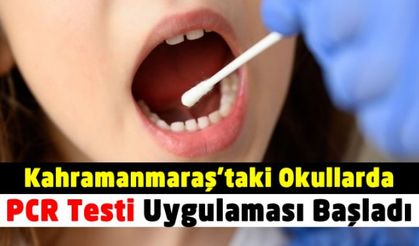 Kahramanmaraş dahil 10 ilde okullarda PCR testi uygulaması başladı