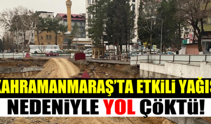 Kahramanmaraş'ta etkili yağış nedeniyle güvenlik duvarı yıkıldı!