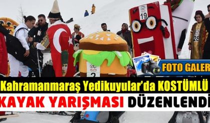 Kahramanmaraş  Yedikuyular Kayak Merkezi'nde Kostümlü Kayak Yarışması yapıldı