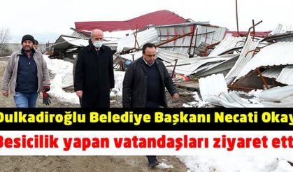 Kahramanmaraş Dulkadiroğlu Belediye Başkanı Okay'dan Besicilik yapan vatandaşa ziyaret