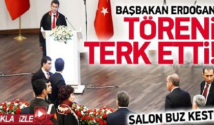 Erdoğan, Danıştay törenini terk etti İZLE