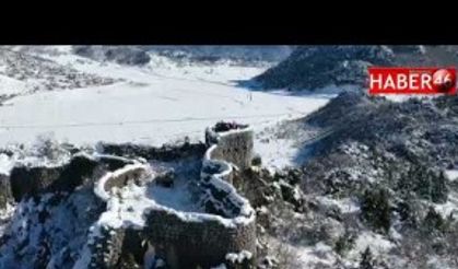 Kahramanmaraş'ta kar güzelliği havadan görüntülendi! Nefes kesen görüntüler