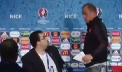 Fatih Terim basın toplantısı terk etme anı görüntüleri izle - 16 Haziran 2016