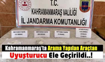 Kahramanmaraş'ta Arama Yapılan Araçtan Uyuşturucu Ele Geçirildi!