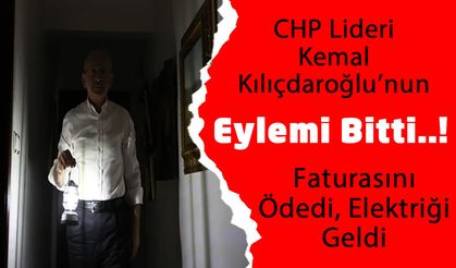 Fatura Eylemi Bitti! Kemal Kılıçdaroğlu'nun Evinin Elektriği Açıldı