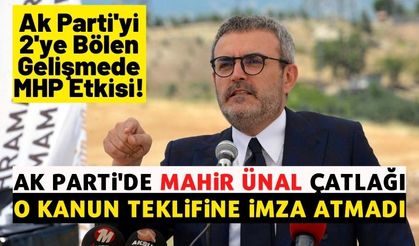 Dezenformasyon yasasında Mahir Ünal çatlağı