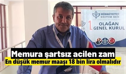Başkan Özbek: En düşük memur maaşı 18 bin lira olmalıdır