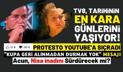 Acun Ilıcalı'ya Nisa Bölükbaşı ve Survivor kupası protestosu TV8 Youtube Kanalına Sıçradı