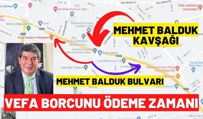 Arsan Kavşağına ve Bağlı Olduğu Bulvara Mehmet Balduk adı verilecek mi?