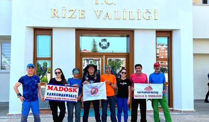 Kahramanmaraş'tan 5 Dağcı Rize'de Verçenik Dağı'nın Zirvesine Tırmandı!