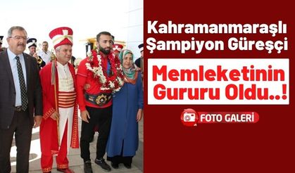 Kahramanmaraşlı Güreşçi Burhan Akbudak, Memleketine Altın Madalyayla Döndü!