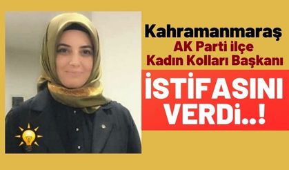 AK Parti Elbistan Kadın Kolları Başkanı, Görevinden İstifa Ettiğini Duyurdu!