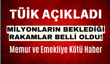 TÜİK aralık ayı enflasyon rakamlarını açıkladı memur ve emekli maaş zamları belli oldu