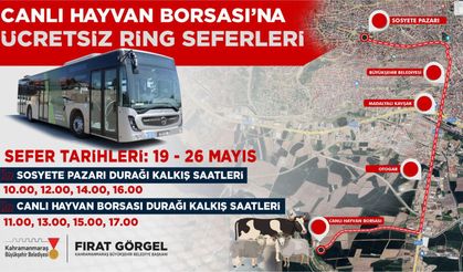 Kahramanmaraş'ta Kurban Bayramı Öncesi Ücretsiz Ulaşım Desteği