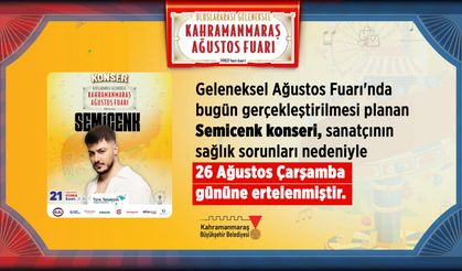 Semicenk’in Kahramanmaraş Konseri 5 Gün Ertelendi!