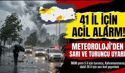 Meteoroloji’den 41 İle Kritik Alarm: Kahramanmaraş Dahil 36 İle Sarı, 5 İle Turuncu Kodlu Uyarı!