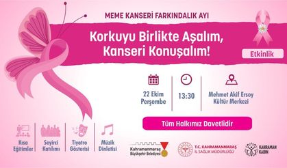 Kahramanmaraş’ta Meme Kanseri Farkındalık Etkinliği Düzenlenecek