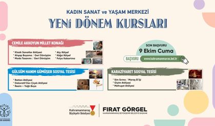Kahramanmaraş’ta kadınlar için yeni dönem! 7 farklı branşta kurs açılıyor