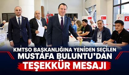 KMTSO Başkanlığına Yeniden Seçilen Mustafa Buluntu'dan teşekkür mesajı