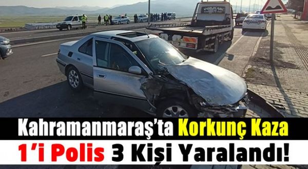 Kahramanmaraş'ta Bir Araç Trafik Polisine Çarptı!