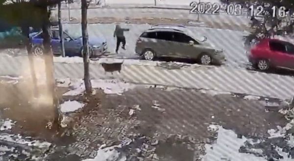 Sivas'ta sokak köpeğinden kaçmak isteyen çocuğa araba çarptı!