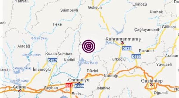 Kahramanmaraş Andırın’da 2.7 şiddetinde deprem